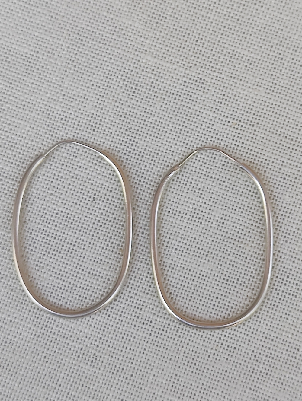 Vintage Sterling Silver Hoop Earrings - Picture 5 of 5